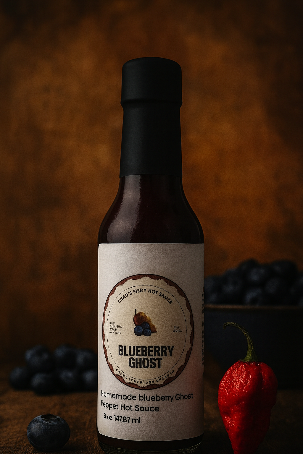 Chad’s Fiery Hot Sauce - Blueberry Ghost