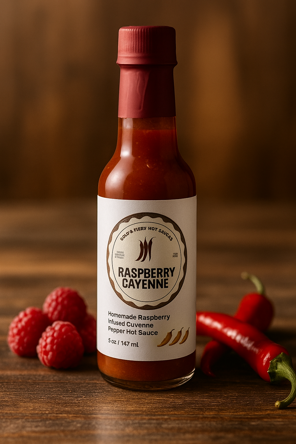 Chad’s Fiery Hot Sauce- Raspberry Cayenne